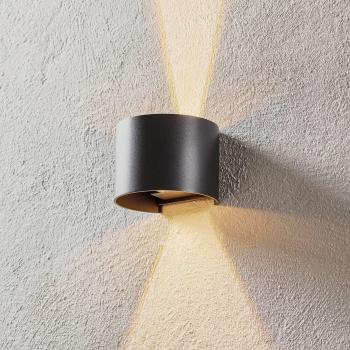 Aplique LED de Exterior Davos Ovalado Antracita 10 cm
