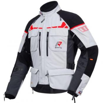 Chaqueta textil de moto Rukka Ecuado-R Gore-Tex Negra Gris Roja (54)