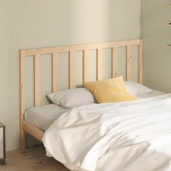 Cabecero para cama de madera maciza de pino 166x4x100 cm