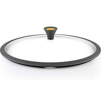 Castey - Tapadera De Cristal Con Aro Y Pomo De Silicona 30 cm