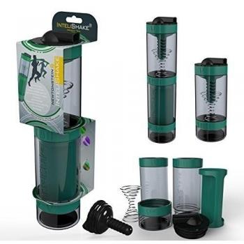 Intelishake - Multi-Compartimento Proteínas / Entrenamiento / Jugo Botella