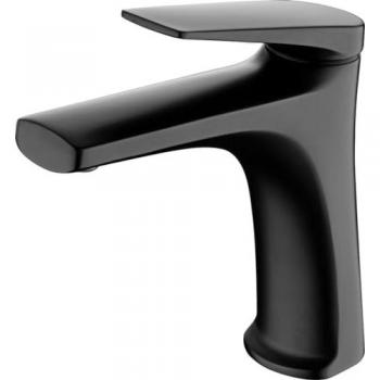 Grifo Monomando de Lavabo MICE - Fabricado en Latón - Grifería para Agua Caliente/Fría - Color Negro Mate