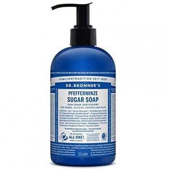 Dr. Bronner's Organic Peppermint Liquid Sugar Soap for Body and Hair 355 ml