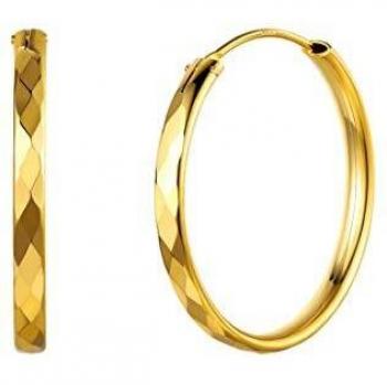 Silvora 30mm Aros Oro Mujer Pendientes de Aros Medianos Pendientes hipoalergenicos
