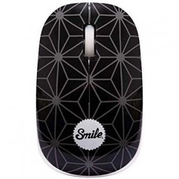Smile - Ratón Inalámbrico Pixie Mouse Neo Nipon, 1000dpi, Bluetooth 3.0, Alcance de hasta 10 Metros, diseño ergonómico. Compatible con Windows y Mac, Negro.