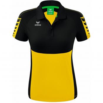 Erima Polo de Manga Corta Six Wings para Mujer, Color Amarillo, Talla 38