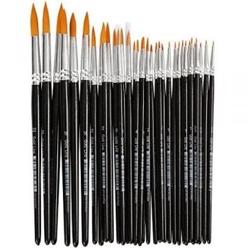 Creativ 10749 Gold Line Pincel, tamaño 0-22, ancho: 1,5-8 mm, redondo, 36asstd