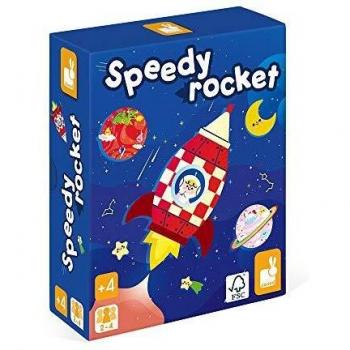 Janod - Speedy Rocket - Juego de Mesa Infantil - Juego de Habilidad con Certificado FSC - A partir de 4 Años, J02635