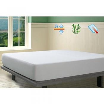 SAVEL, Protector de colchón Rizo 100% Bambú Impermeable y Transpirable 160x190/200cm