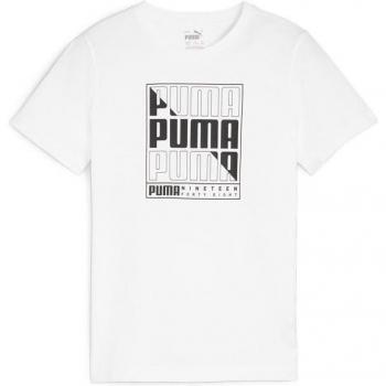 Camiseta de Manga Corta Infantil Puma Graphic Blanca
