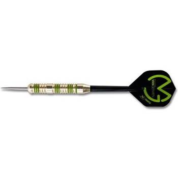 XQ MAX Dardos Michael Van GERWEN. Barril de Acero con Revestimiento de latón 3 Piezas Dartset Unisex, Verde