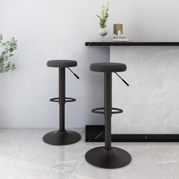 Taburetes de cocina 2 unidades terciopelo negro Día y Noche