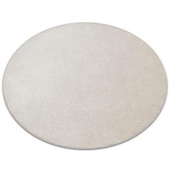 Alfombra Excellence Círculo Crema 100 cm Llanura Mezcla Beige