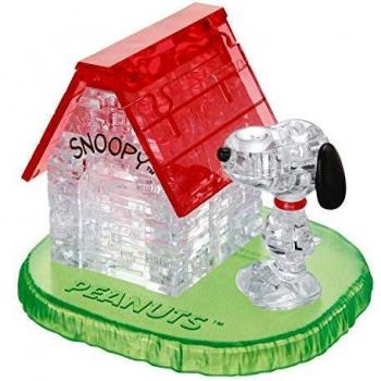Puzzle 3D de Cristal Snoopy Casa - 50 Piezas, Diseño Transparente, Bausatz para Niños y Adultos