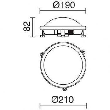 Aplique de pared FAR Round LED IP54 SMD 12W 4000K blanco