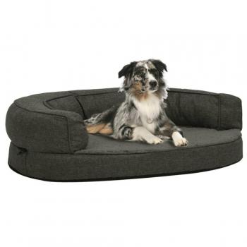 Colchón Ergonómico para Perros Día y Noche 75x53 cm Gris Oscuro