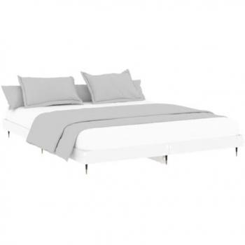 Estructura de cama madera contrachapada blanca 120x200 cm Vidaxl