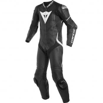 Dainese piel combinado DAINESE Laguna Seca 4  Einteiler Tall Negro/Blanco/Fluo de color rojo