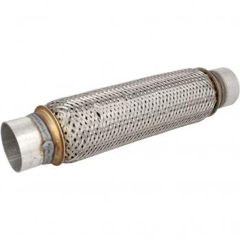 Tubo flexible de escape JMJ 55X280R, material resistente a altas temperaturas, diámetro de 55 mm, longitud de 280 mm, diseño adaptable para sistemas de escape automotrices