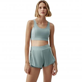 Born Living Yoga Padma Women's Bra in Salvia Green