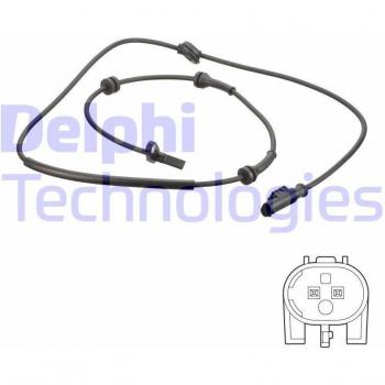 Sensor ABS DELPHI SS20639, tipo: sensor de revoluciones de la rueda, características: diseño específico para sistemas de frenos antibloqueo (ABS), alta precisión en la medición de velocidad de las ruedas, fácil instalación,