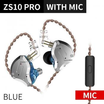 Auriculares KZ ZS10 Pro de Metal con Micrófono, HiFi, Cancelación de Ruido, In-Ear, Deportivos para Juegos
