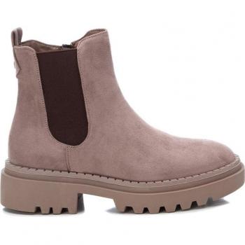Botines Refresh 170249 para Mujer, Color Topo con Cierre de Cremallera