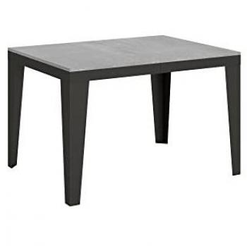 Mesa extensible 90x120/224 cm Flame Evolution Cemento con estructura Antracita