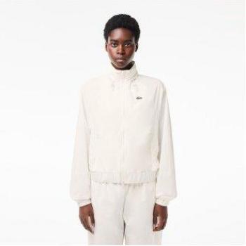 Chaqueta de chándal Sportsuit para mujer Lacoste, nylon impermeable, color blanco