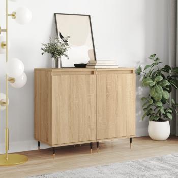 Aparadores de Madera de Ingeniería VidaXL, 2 uds, 40x35x70 cm, Mueble de Almacenaje para Salón, Armarios con Puertas y Cajón de Madera, Buffet Moderno, Arm