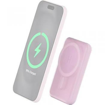 Powerbank Inducción MagSafe 5000mAh 10W Rosa BigBen