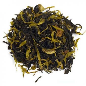 Aromas de Té, Pirámides de Té Verde Jengibre, Con Cáscaras de Naranja, Flores de Caléndula y Aromas Naturales de Limón, Diurético, 20 pirámides