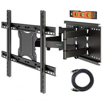 BONTEC Soporte TV Pared Inclinación y Giro para television de 37-80 Pulgadas LCD/LED Movimiento Comlpeto, Ambos Brazos Ultra Fuerte, Carga Máx. 65kg, MAX. VESA 600x400 mm 