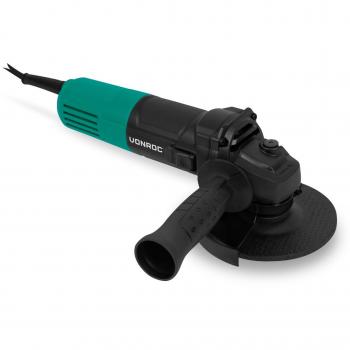 Amoladora angular Pro 850W - Ø125mm con mango lateral, adecuada para piedra, baldosas, hormigón y acero, cable de goma de 3m