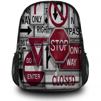 'Luxburg® Lujo Funda para mochila/mochila, escuela/gimnasio/bolsa de viaje, diferentes diseños Verkehrsschilder 300x420mm