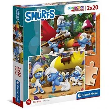 Puzzle Los Pitufos 2x20 Piezas - Clementoni 24789