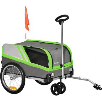 Remolque de Bicicleta para Perros 2 en 1 PawHut