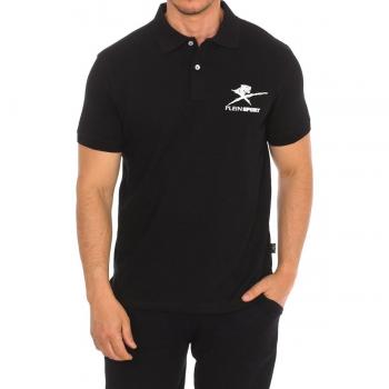 Plein Sport Men's Black Short-Sleeved Polo Shirt PIPS506
