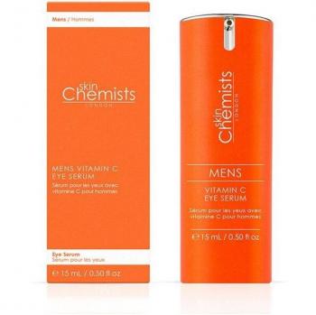 skinChemists Men's Revitalizing Vitamin C Eye Serum 15ml - Collagen Boosting Formula for Fresh, Radiant Eyes