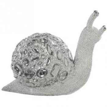 Figura Decorativa Caracol Plateado Plástico 13 x 24 x 20 cm Alexandra House Living