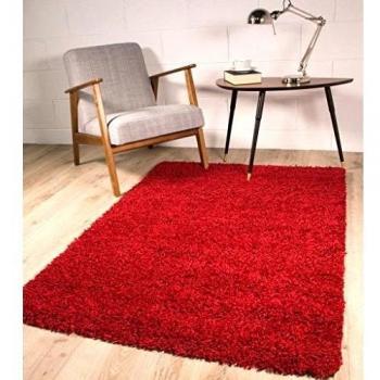 Suave No Cobertizo de grosor Plain fácil de limpiar Shaggy alfombra Ontario - 16 colores y 14 tamaños disponibles, granate, 80cm x 150cm