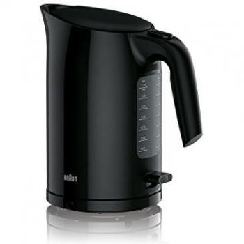 Braun WK 3110 BK Hervidor de agua | Capacidad 1,7 L | 3000 W | Sistema de cocción rápida | Filtro antical extraíble | Indicador de nivel de agua grande | Sin BPA | Negro