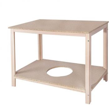 Mesa Camilla de Madera de Haya Sin Barniz 120x65x75 Cm - Ambiente Acogedor