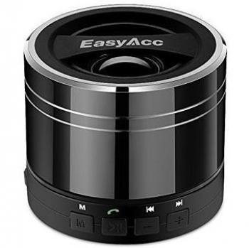 EasyAcc Mini Portable Rechargeable Bluetooth Speaker with Microphone for Tablet/Laptops - Titanium Black
