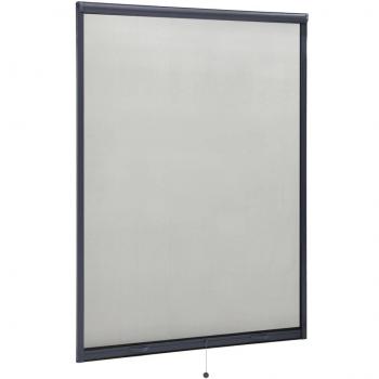 Mosquitera enrollable para ventanas antracita 130x170 cm