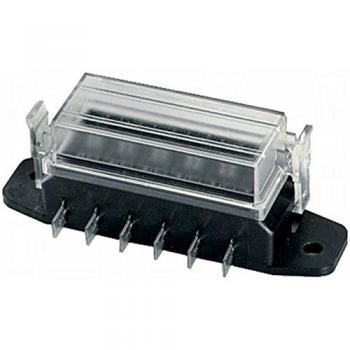 Caja de fusibles HELLA 8JD 005 993-102 - Unival de 6 posiciones con conectores laterales