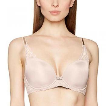 Triumph Amourette Spotlight Women's Underwired Bra with Lace Details, Orange Highlight, Size 80B