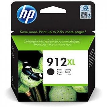 HP 912XL 3YL84AE, Negro, Cartucho de Tinta de Alta Capacidad Original, Compatible con impresoras de inyección de tinta HP OfficeJet Pro Series 8010, 8020