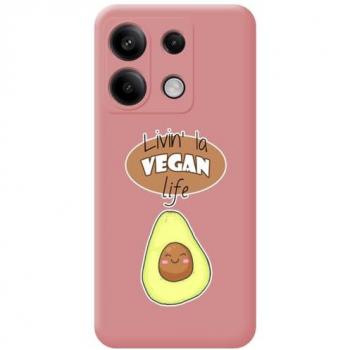 Funda Silicona Líquida Rosa Vegan Life para Xiaomi Redmi Note 13 Pro 5G con Dibujos