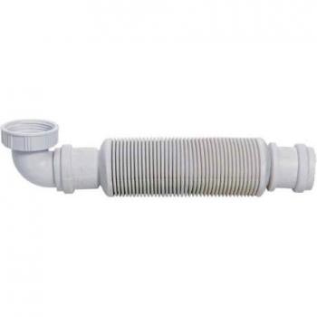Sifón flexible de lavabo Senzo 1 1/4 con válvula antirretorno y diseño ultraplano, ahorro de espacio